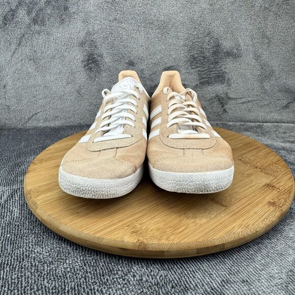 adidas Gazelle Shoes Womens Size 10 Beige White Suede Classic Casual ID7006 - Picture 2 of 9